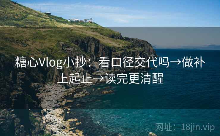 糖心Vlog小抄：看口径交代吗→做补上起止→读完更清醒  第2张
