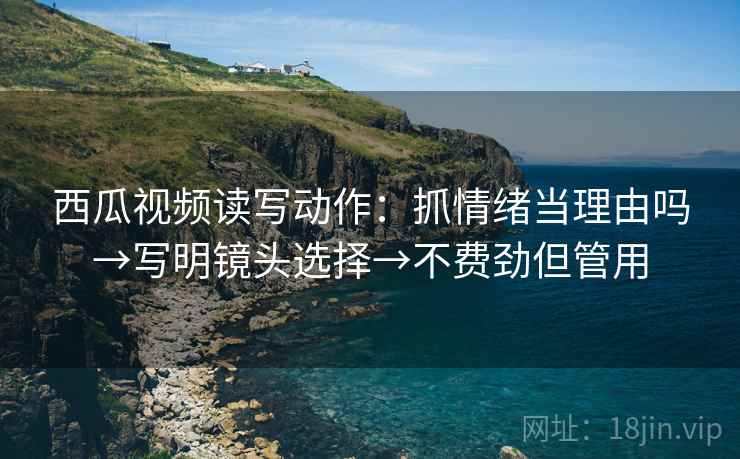 西瓜视频读写动作:抓情绪当理由吗→写明镜头选择→不费劲但管用 第2张 西瓜视频读写动作:抓情绪当理由吗→写明镜头选择→不费劲但管用 第2张