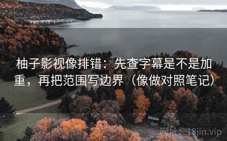 柚子影视像排错：先查字幕是不是加重，再把范围写边界（像做对照笔记）